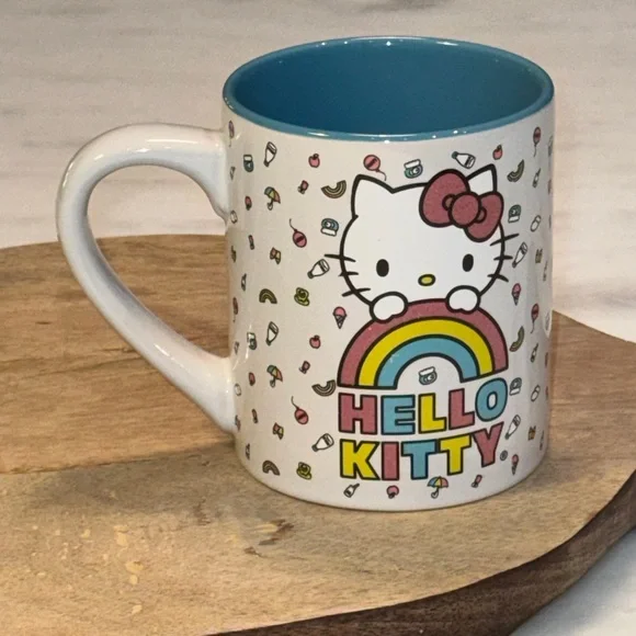 Hello Kitty Rainbow Glitter Ceramic Coffee Mug - Picture 2 of 4